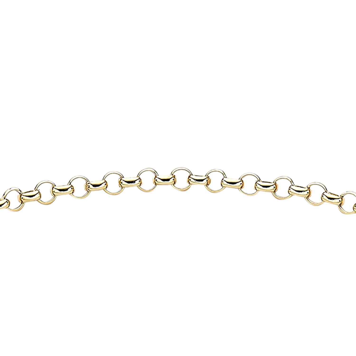 9K Yellow Gold 3mm Hollow Round Belcher 9mm X 14mm Padlock And Safety Chain Bracelet 7 Inch