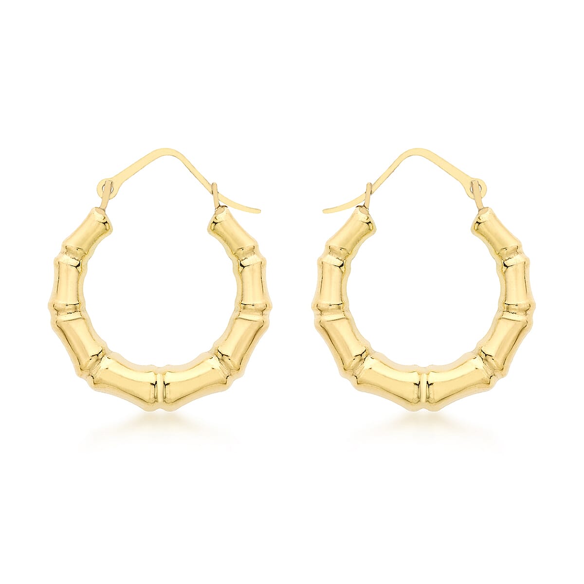 9K Yellow Gold Crystalique 19mm X 26mm Oval Earrings