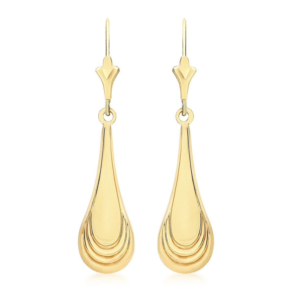 9K Yellow Gold 7mm X 30mm Teardrop Earrings - 7078150 - TJC