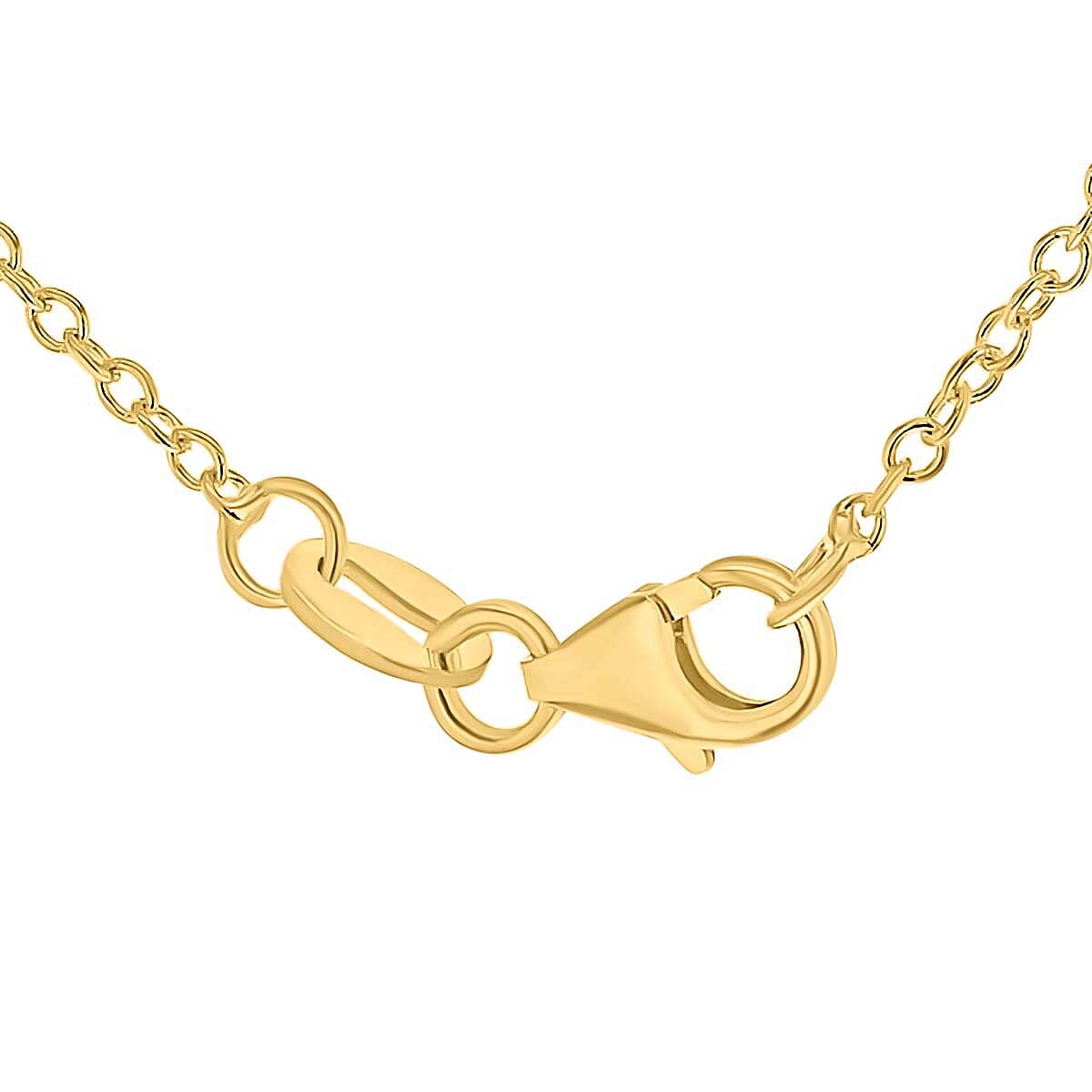 9K 3 Colour Gold CZ 15.8mm X 29.3mm Linked Teardrop Trace Chain Adjustable Necklace 16-18 Inch