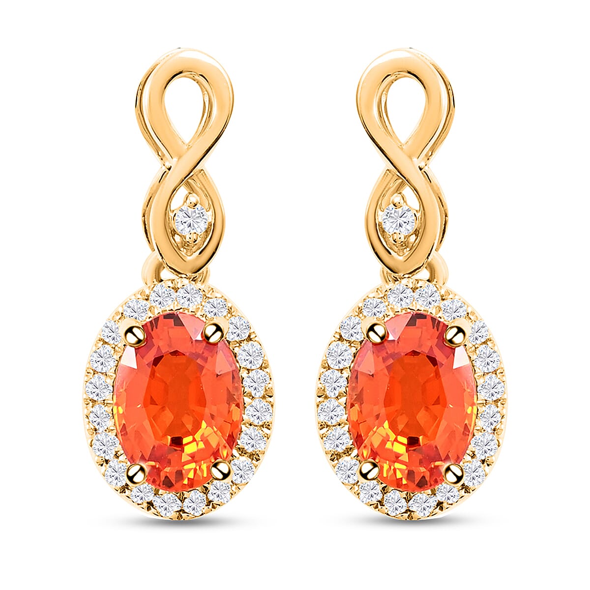 Certified and Appraised ILIANA 18K Yellow Gold AAA Songea Sapphire and Diamond SI GH Dangle Drop Earrings 2.53 grams, 2.25 Ct