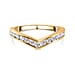 Moissanite Wishbone Ring in Sterling Silver