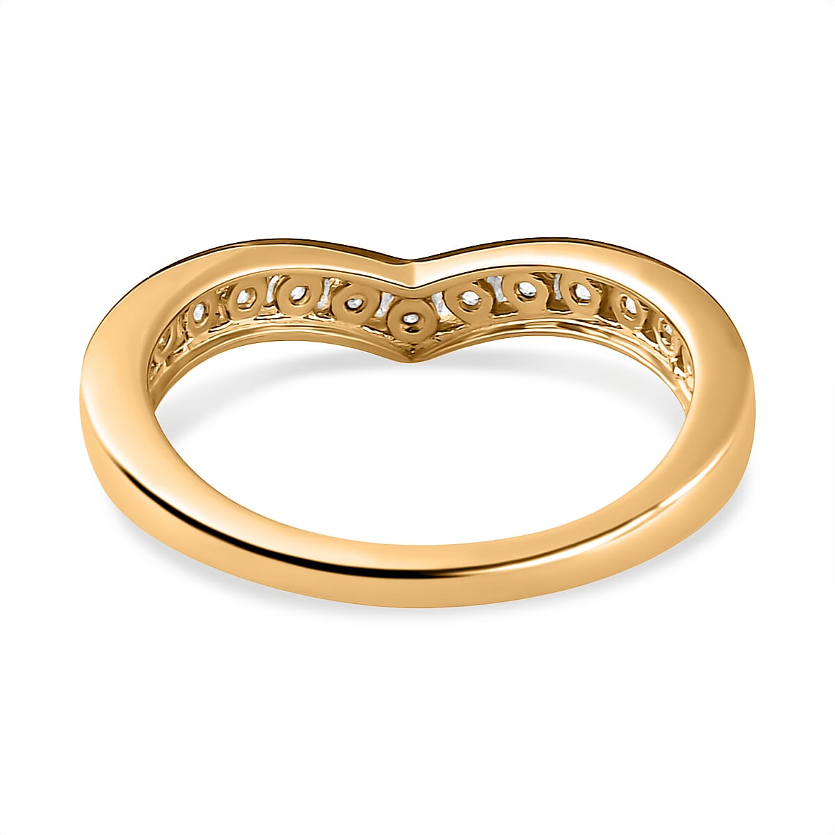 Moissanite Wishbone Ring in Sterling Silver Moissanite Wishbone Ring in Sterling Silver