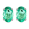 9K White Gold AA Zambian Emerald Earring With Push Back