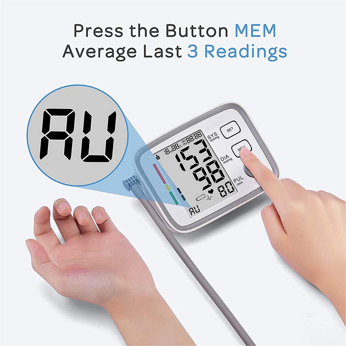Blood Pressure Monitor (Size 1x1 cm) - Multi Color