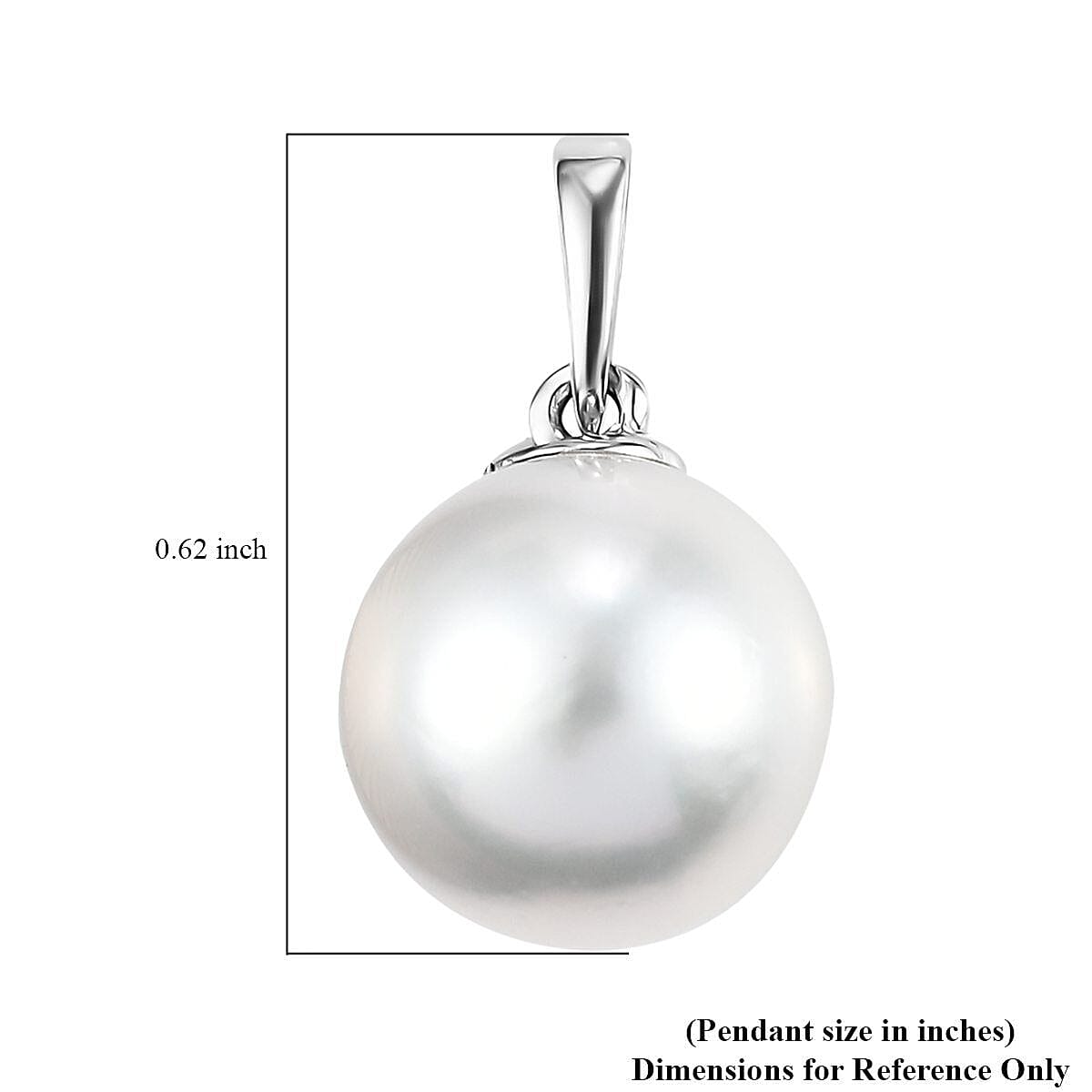 ILIANA 18K White Gold White South Sea Pearl Pendant