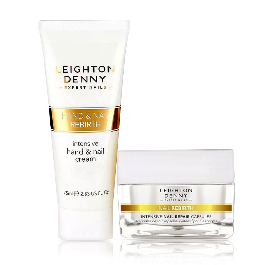 Leighton Denny- Nail Rebirth Hand & Nail Regime (Incl. Nail Rebirth Capsules & Nail Rebirth Hand Cream - 75ml)