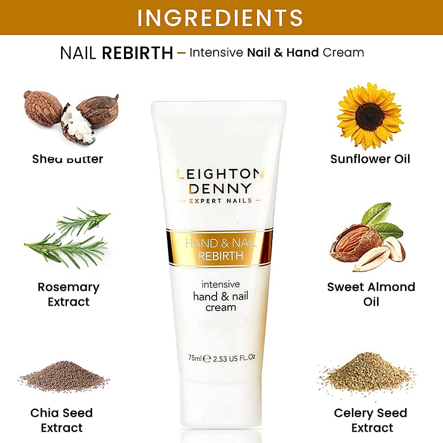 Leighton Denny- Nail Rebirth Hand & Nail Regime (Incl. Nail Rebirth Capsules & Nail Rebirth Hand Cream - 75ml)