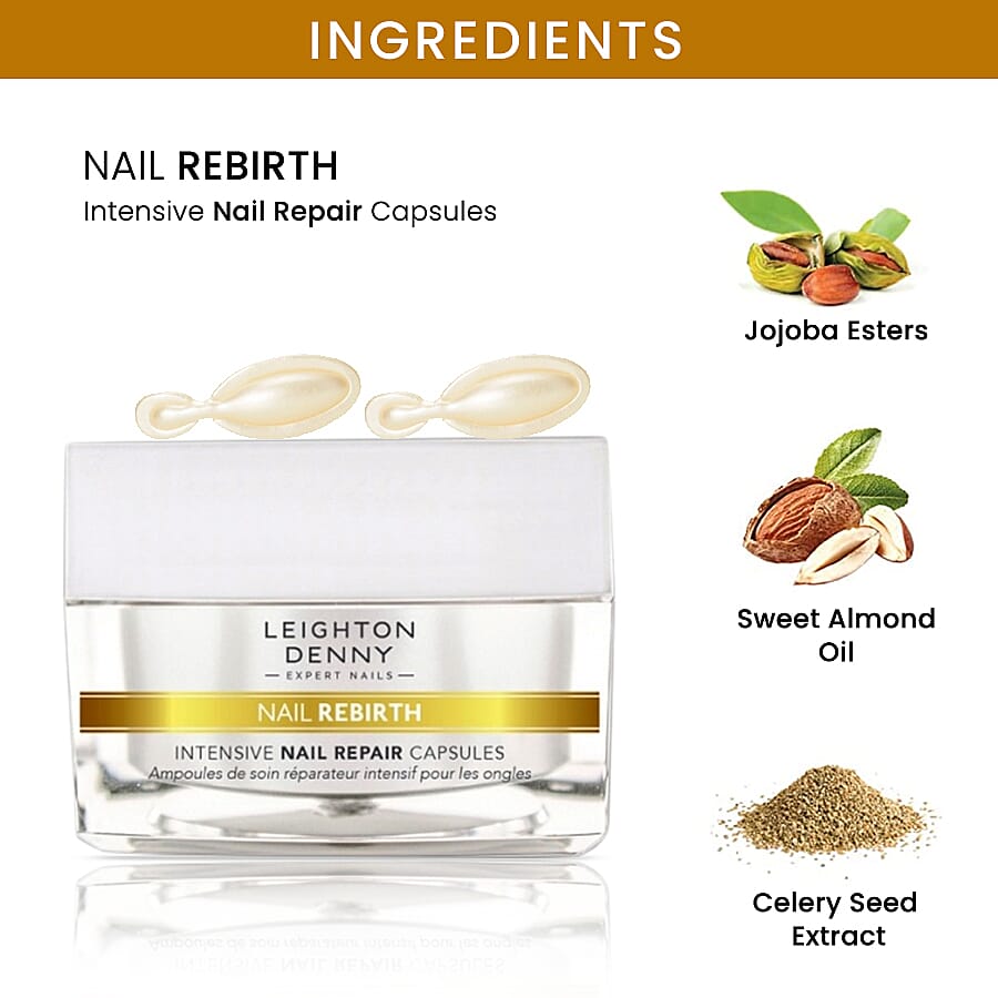 Leighton Denny- Nail Rebirth Hand & Nail Regime (Incl. Nail Rebirth Capsules & Nail Rebirth Hand Cream - 75ml)
