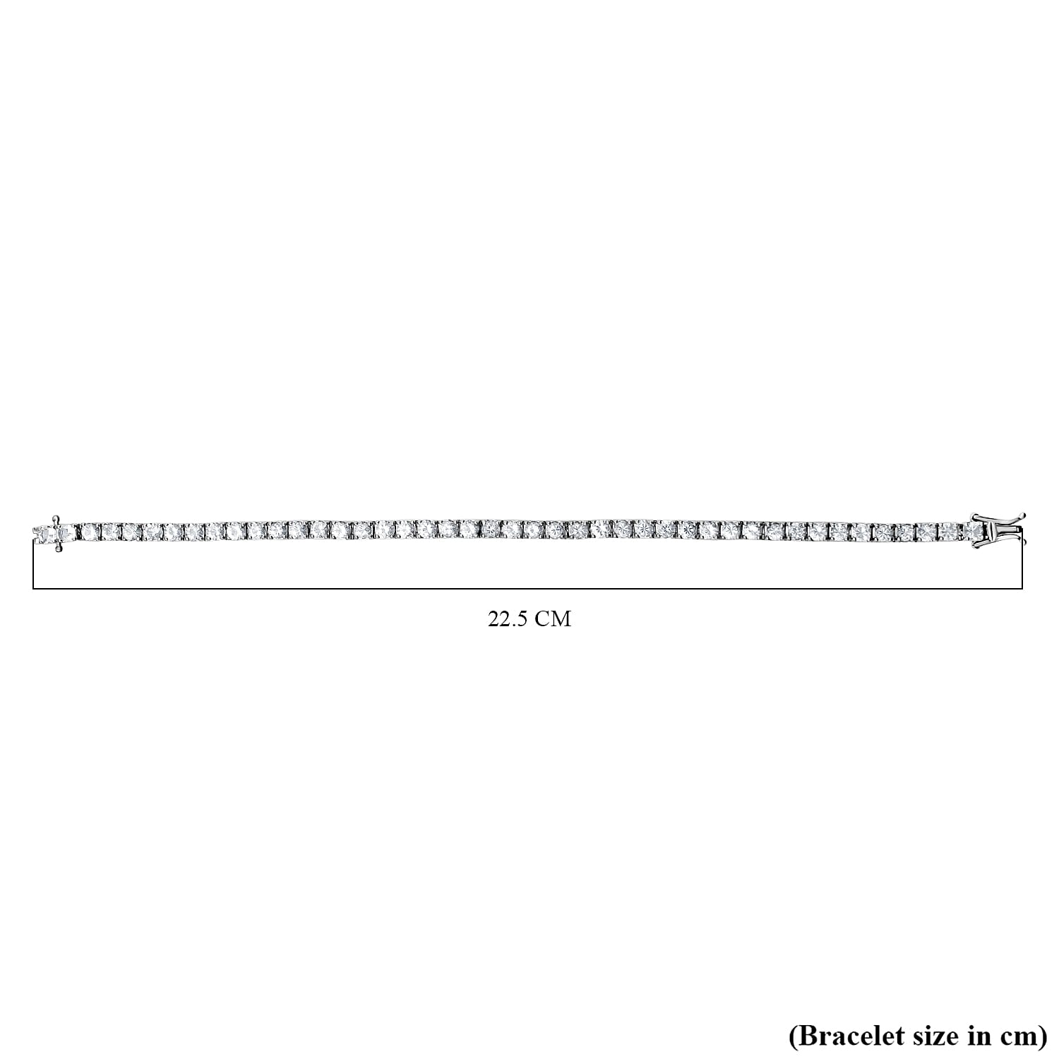 White Topaz  Bracelet (Size - 8.5) in Rhodium Overlay Sterling Silver 13.20 ct,  Silver Wt. 11.3 Gms  13.200  Ct.