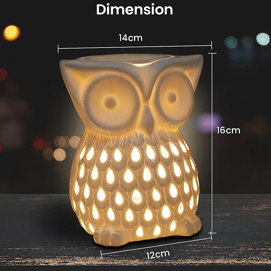 Lesser and Pavey Desire Oil Diffuser and Table Lamp (Size 14x12x16 cm) - Owl