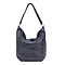 Assots London Genuine Leather Hilary Hobo Bag (Size 42x34x15 Cm) - Navy
