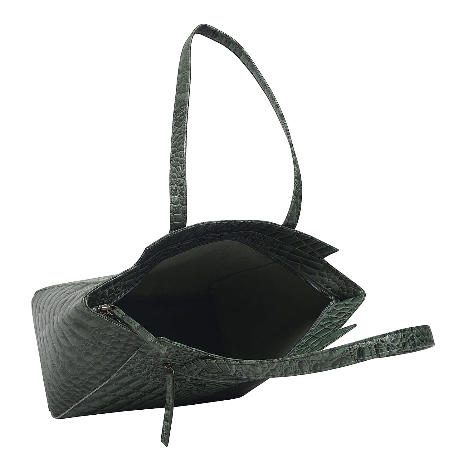 Assots London Genuine Leather Eileen Tote Bag - Olive