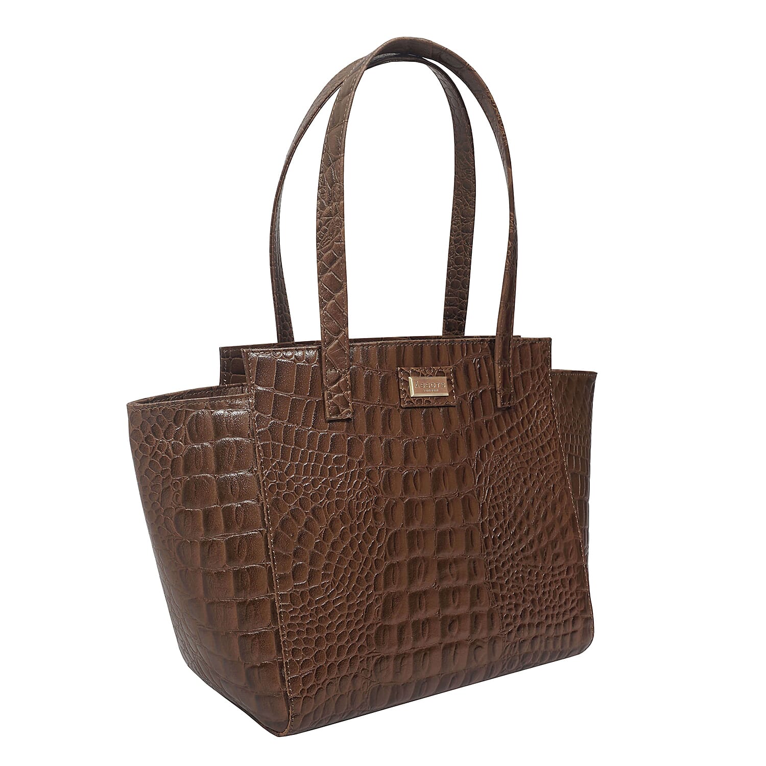 Assots London Genuine Leather Eileen Tote - Tan