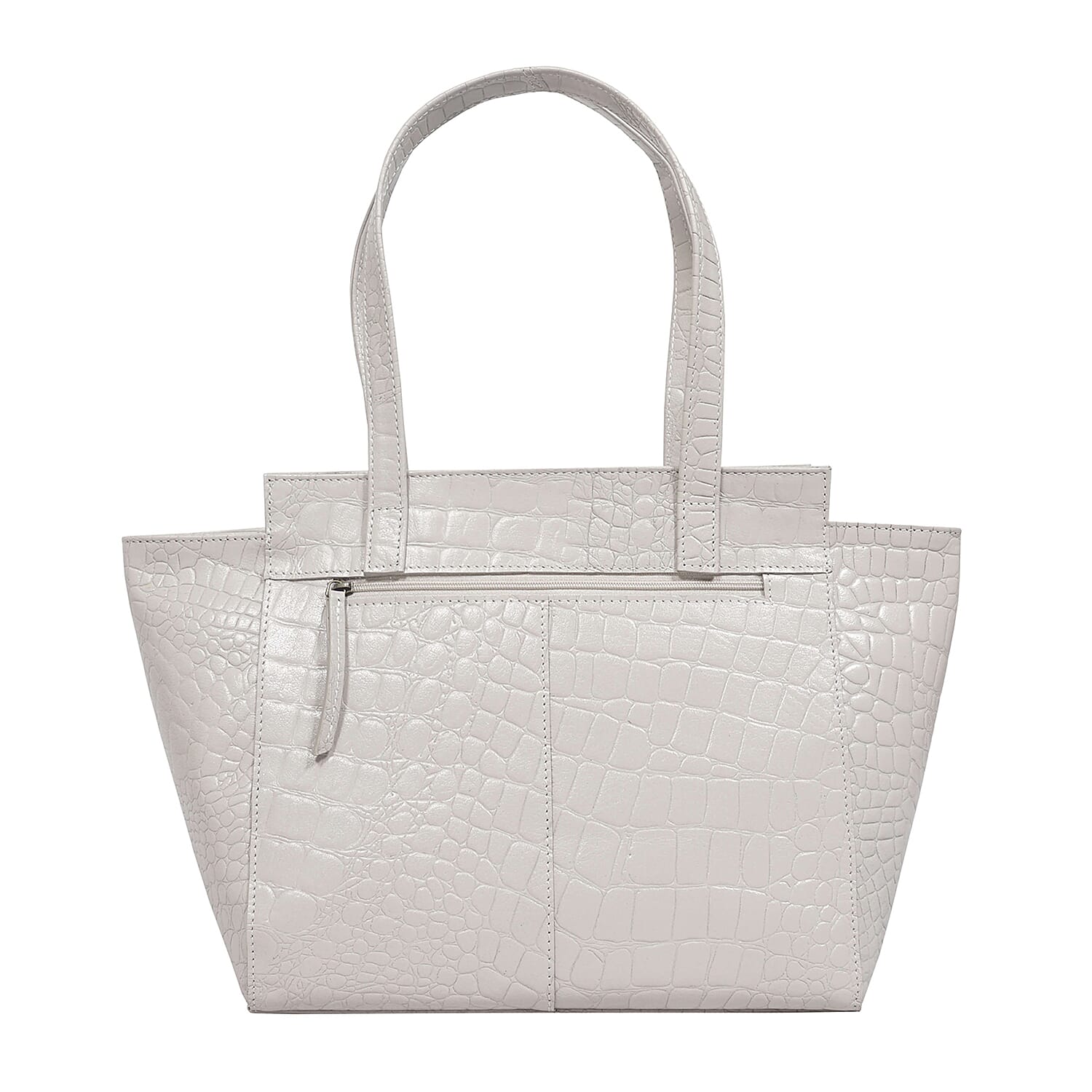 Assots London Genuine Leather Eileen Tote Bag - Ivory