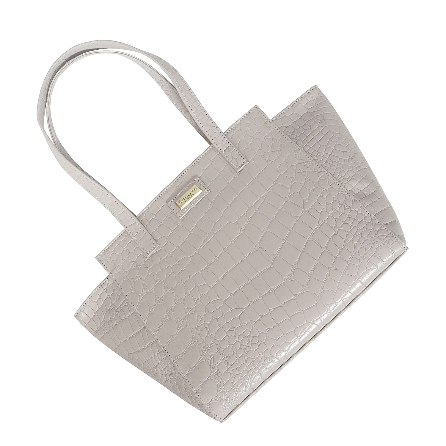 Assots London Genuine Leather Eileen Tote Bag - Ivory