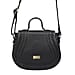 ASSOTS LONDON Carmel Genuine Leather Handbag with Magnetic Closure and Shoulder Strap - Black