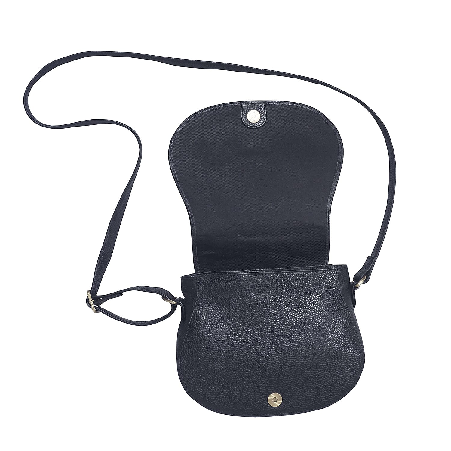 ASSOTS LONDON Carmel 100% Genuine Leather Handbag with Magnetic Closure and Shoulder Strap (Size 23x20x6Cm) - Navy