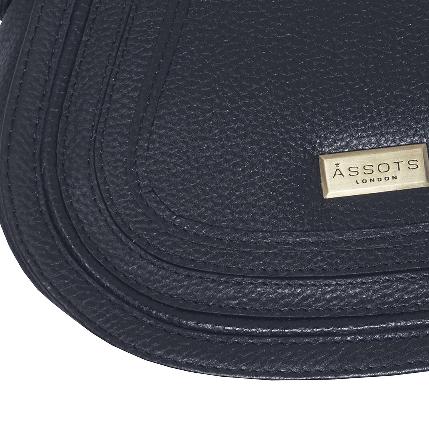 ASSOTS LONDON Carmel 100% Genuine Leather Handbag with Magnetic Closure and Shoulder Strap (Size 23x20x6Cm) - Navy