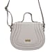 ASSOTS LONDON Carmel Genuine Leather Handbag with Magnetic Closure and Shoulder Strap - Light Grey