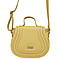 ASSOTS LONDON Carmel Genuine Leather Handbag with Magnetic Closure and Shoulder Strap - Mustard