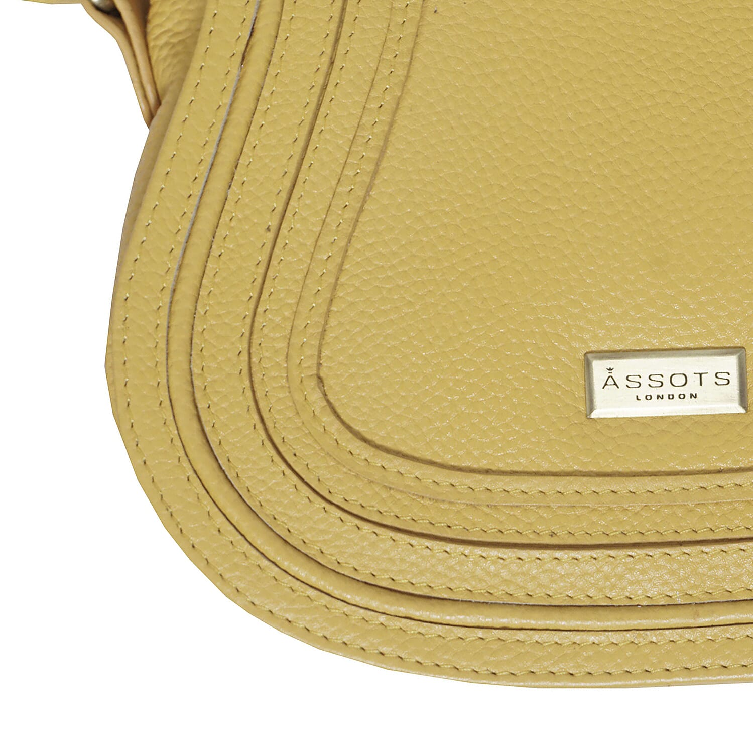 ASSOTS LONDON Carmel 100% Genuine Leather Handbag with Magnetic Closure and Shoulder Strap (Size 23x20x6Cm) - Mustard