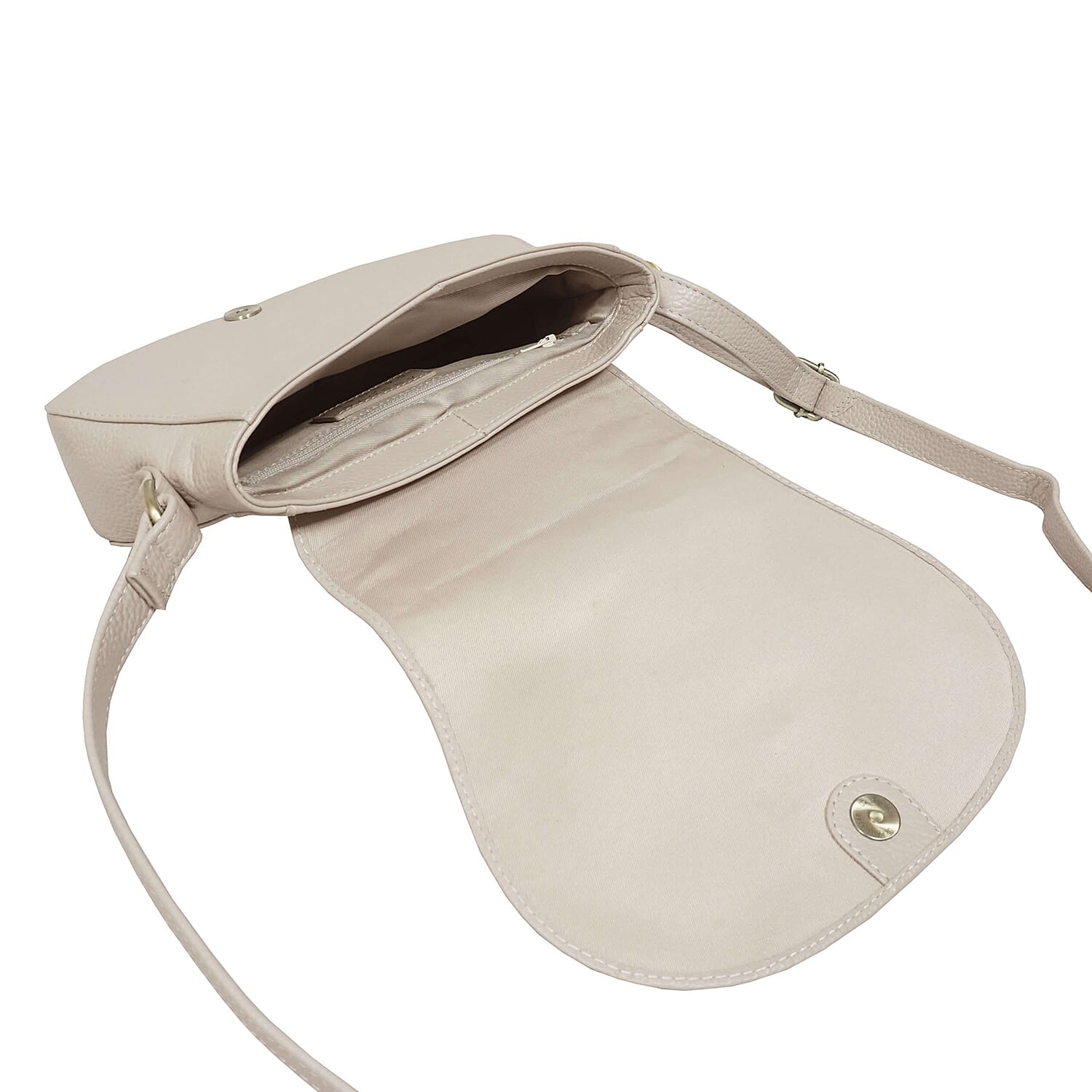 ASSOTS LONDON Carmel 100% Genuine Leather Handbag with Magnetic Closure and Shoulder Strap - Light Pink