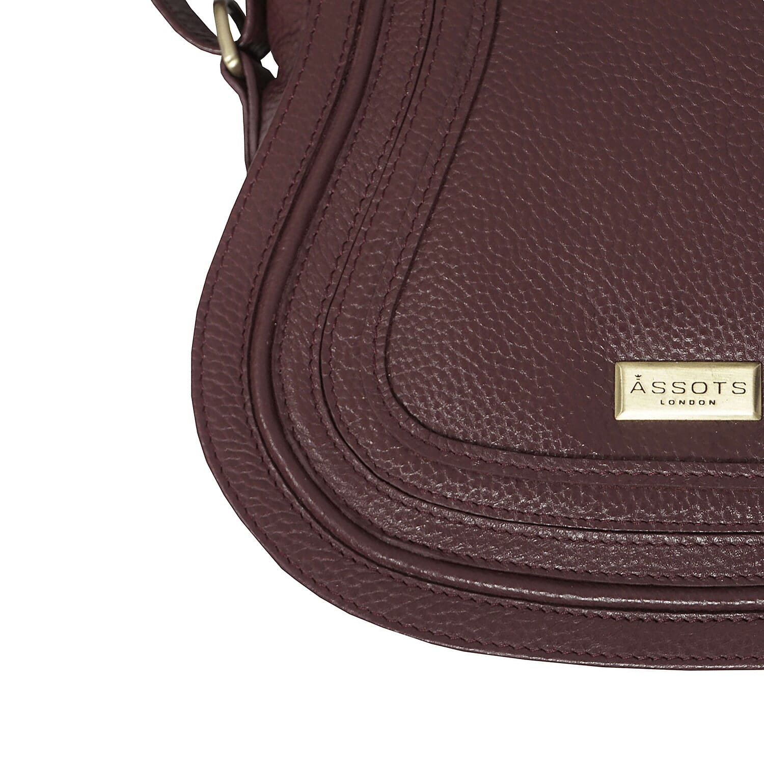 ASSOTS LONDON Carmel 100% Genuine Leather Handbag with Magnetic Closure and Shoulder Strap (Size 23x20x6Cm) - Maroon & Red