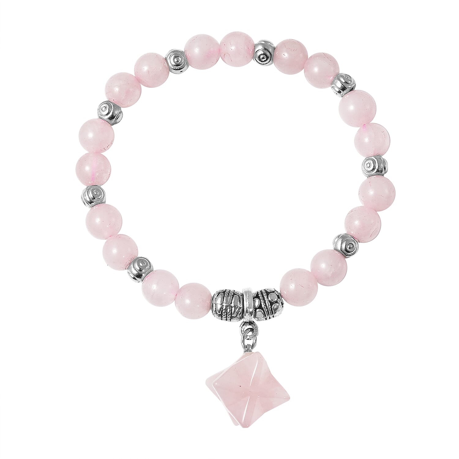 Rose Quartz Bracelet (Size - 7) 80 Ct.