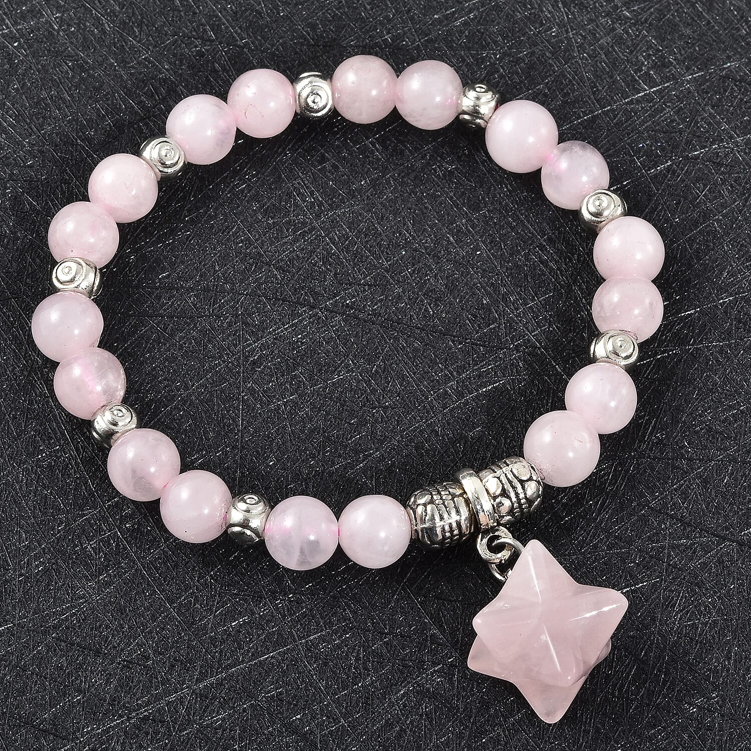 Rose Quartz Bracelet (Size - 7) 80 Ct.