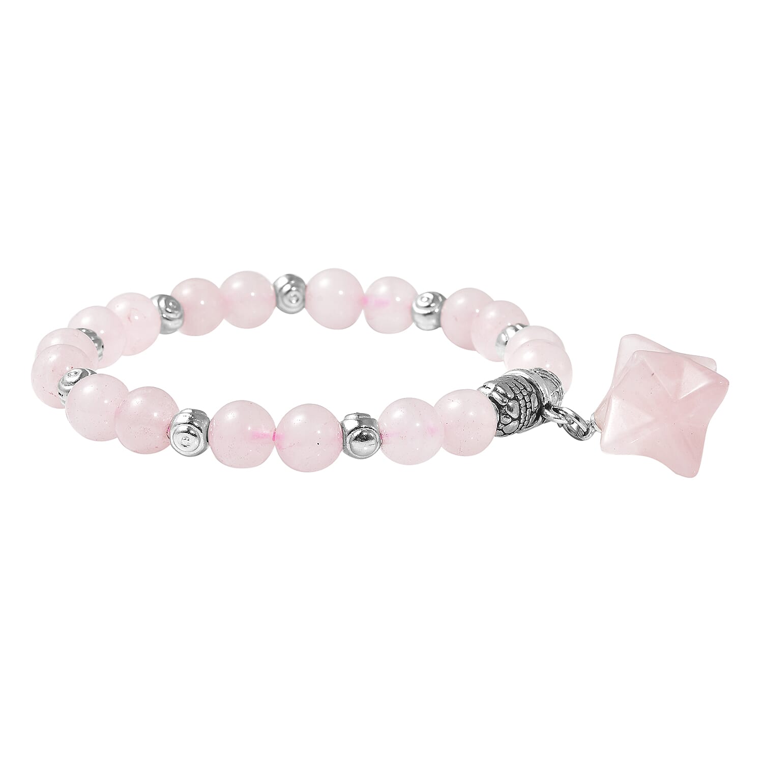 Rose Quartz Bracelet (Size - 7) 80 Ct.