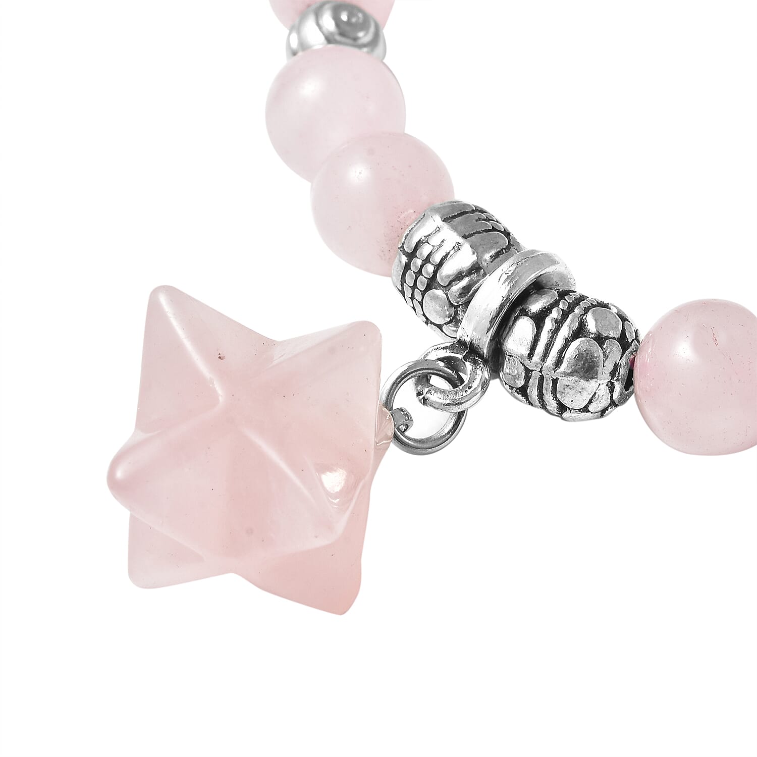 Rose Quartz Bracelet (Size - 7) 80 Ct.