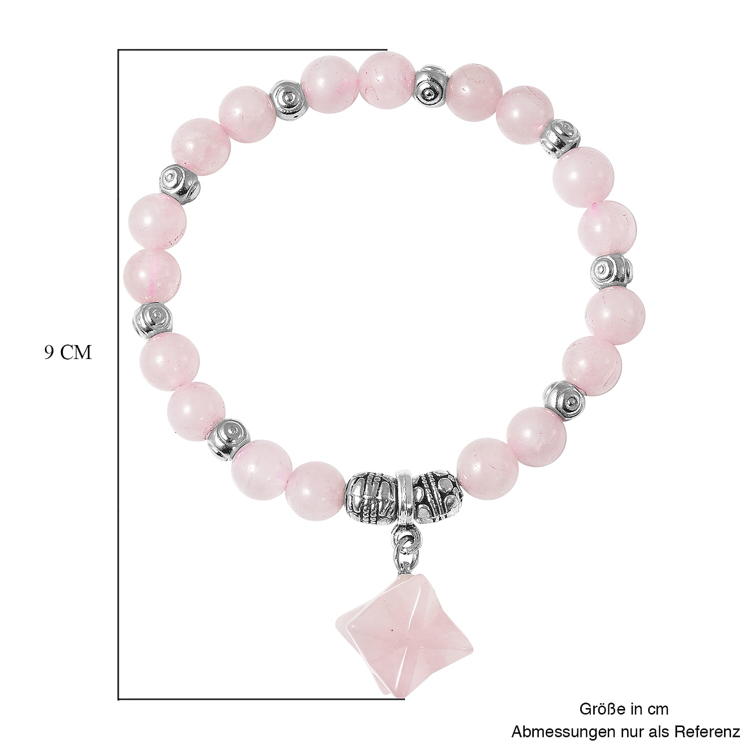 Rose Quartz Bracelet (Size - 7) 80 Ct.