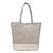 DOD - ASSOTS LONDON Paige Genuine Leather Suede & Metallic Tote Bag - Black & Pewter