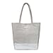 DOD - ASSOTS LONDON Paige Genuine Leather Suede & Metallic Tote Bag - Black & Pewter
