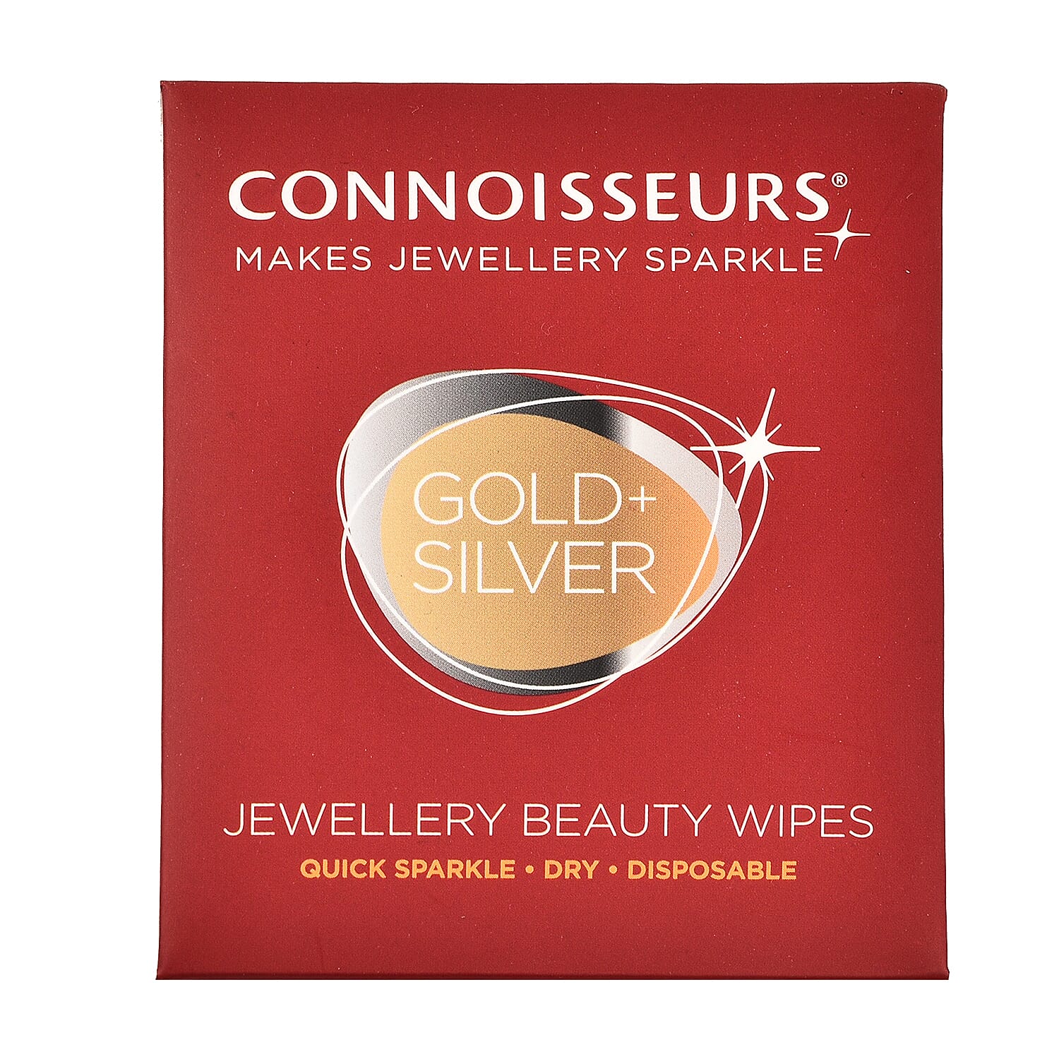 6 Pack - Multi-Purpose Jewellery Wipes Cleaner - Red & Gold