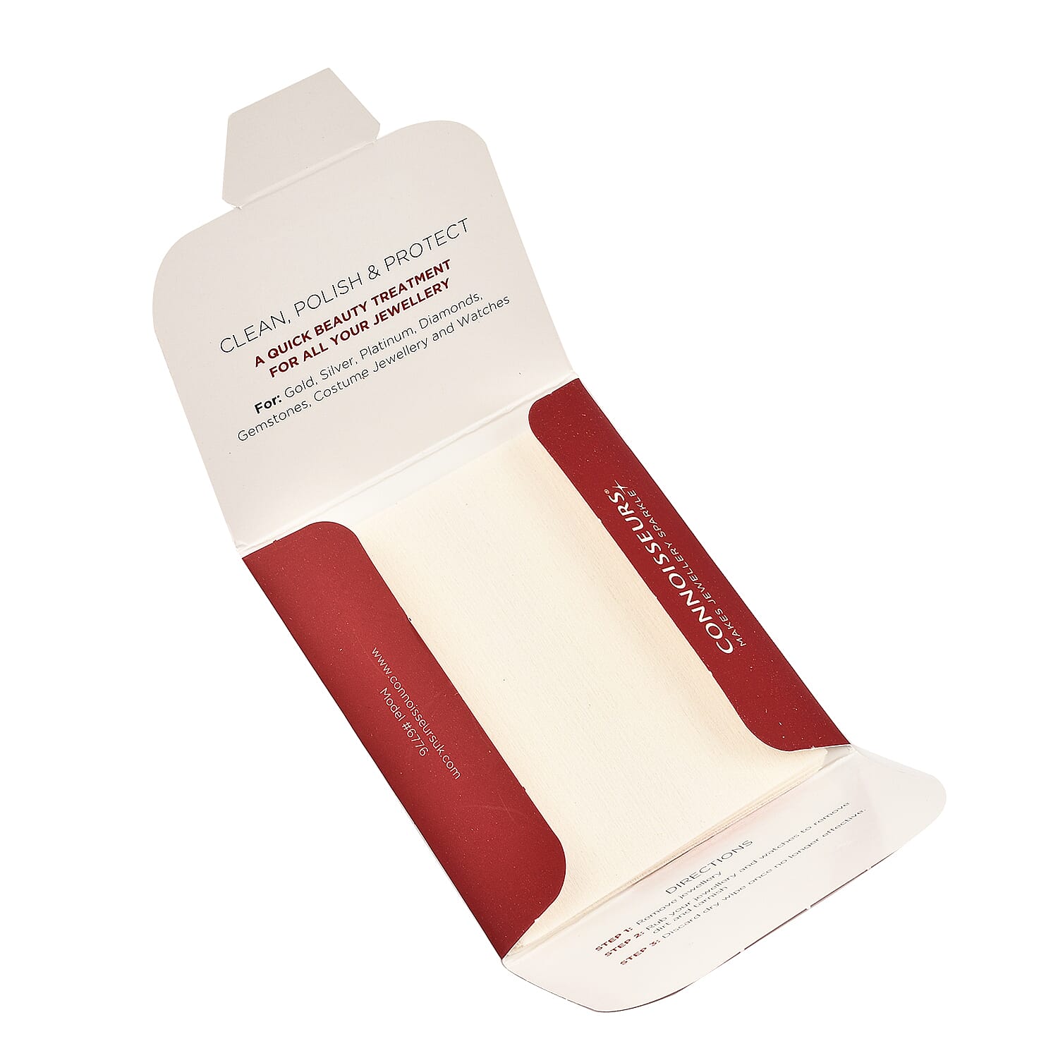 6 Pack - Multi-Purpose Jewellery Wipes Cleaner - Red & Gold