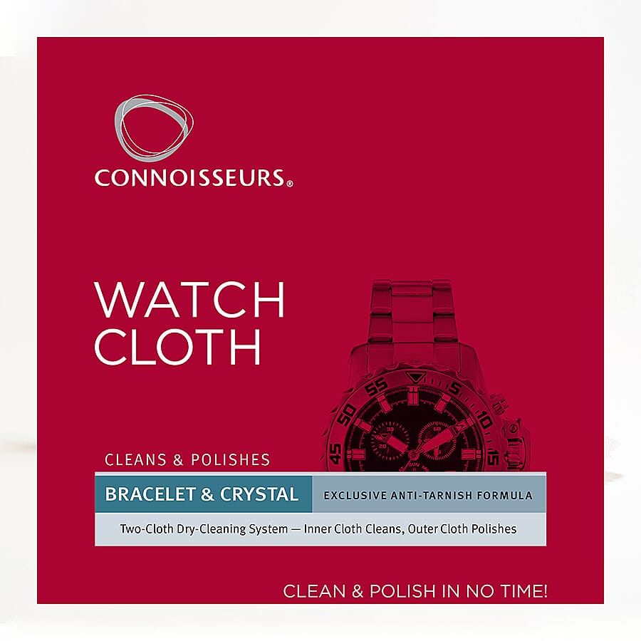 Connoisseurs Watch Cloth (Size 6x5 Cm) - Red