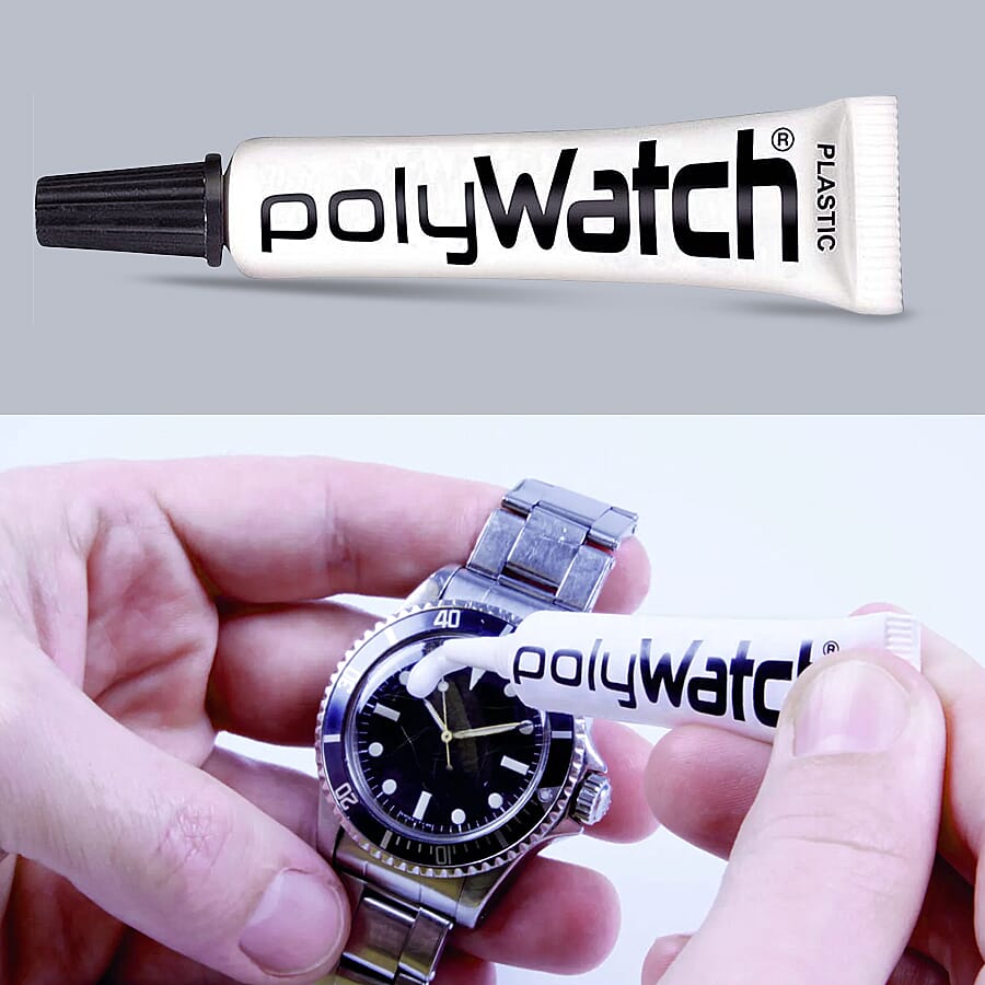 PolyWatch Plastic Polish Kit (Size 8x3 Cm) - Black & White