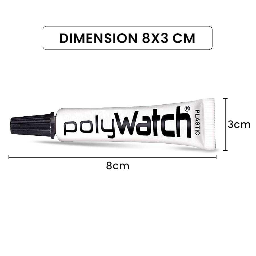 PolyWatch Plastic Polish Kit (Size 8x3 Cm) - Black & White