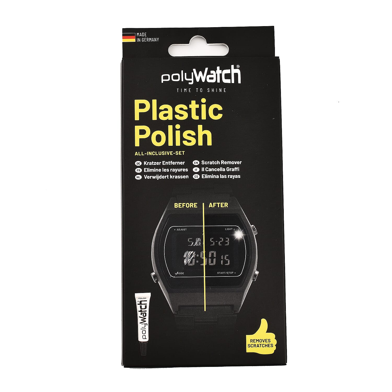PolyWatch Plastic Polish Kit (Size 8x3 Cm) - Black & White