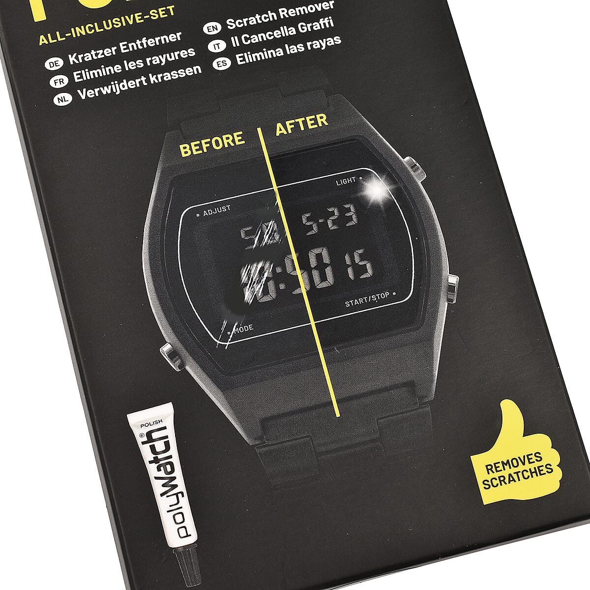 PolyWatch Plastic Polish Kit (Size 8x3 Cm) - Black & White