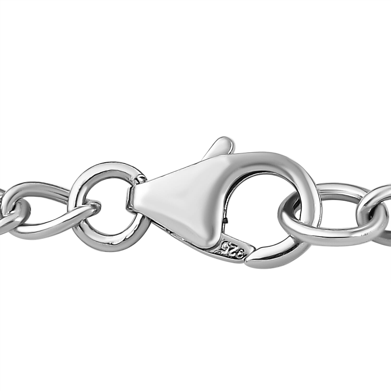 GP Circle of Life Collection - Diamond Bracelet (Size - 7.5) in Platinum Overlay Sterling Silver 0.50 Ct, Silver Wt 8.77 Gms