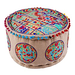 Cotton Embroidery Cushion Cover - Multi Colour