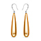Golden Shell Pearl Earrings in Rhodium Overlay Sterling Silver 41.60 Ct.
