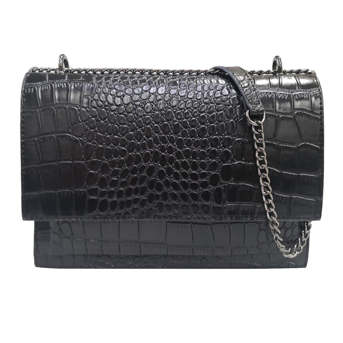 Crossbody bag with embossed chain hotsell