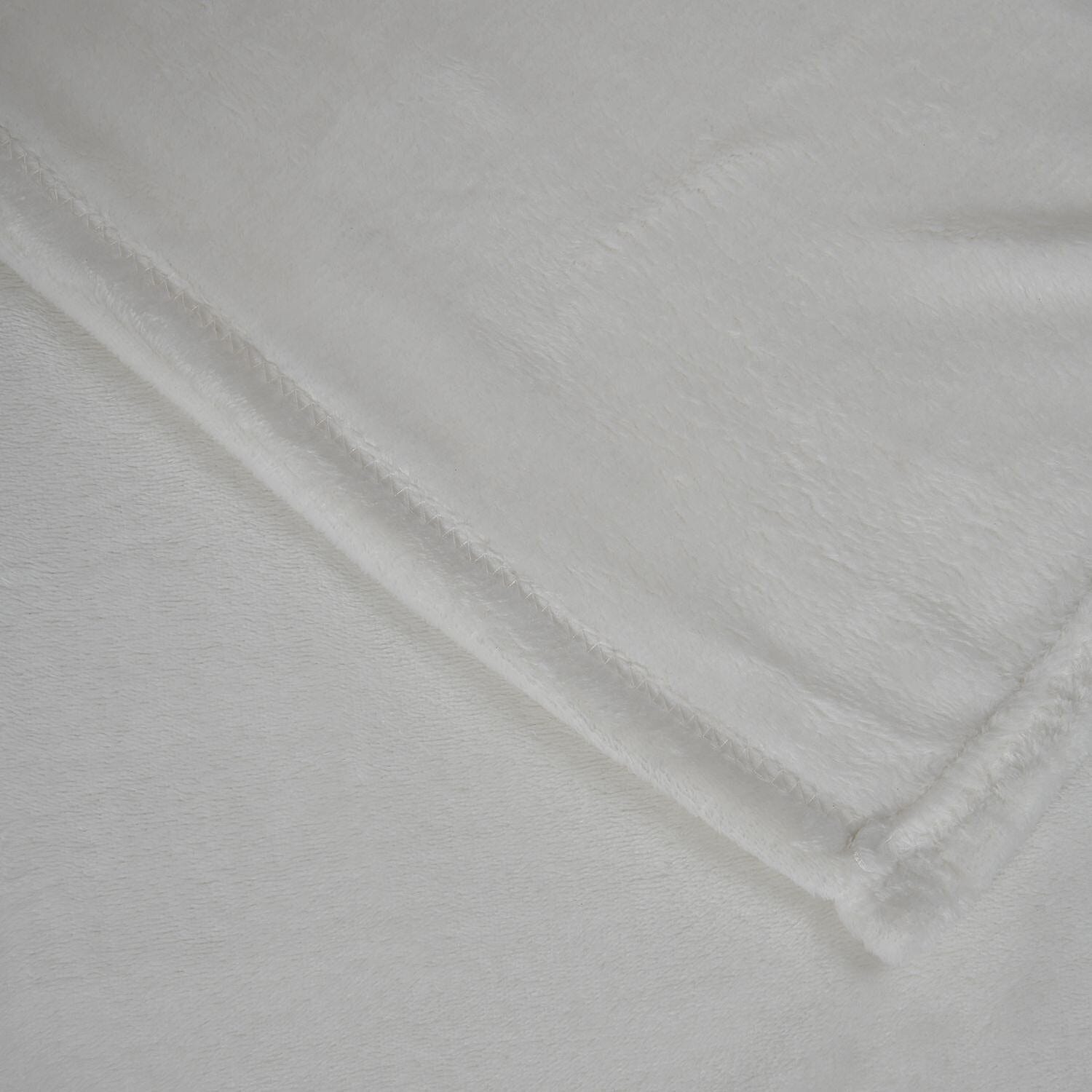 Homesmart Super Soft Flannel Blanket with Sleeves (Size 215x150 Cm) - White