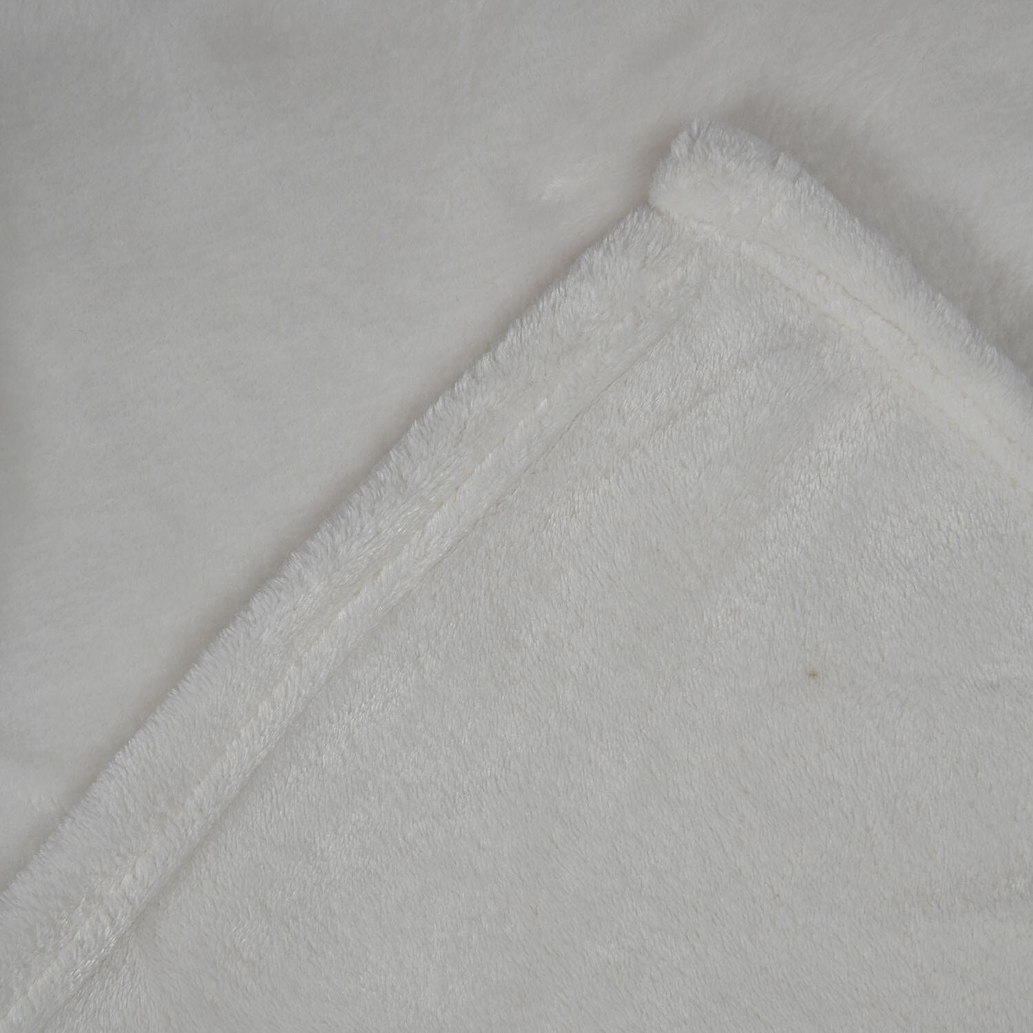 Homesmart Super Soft Flannel Blanket with Sleeves (Size 215x150 Cm) - White