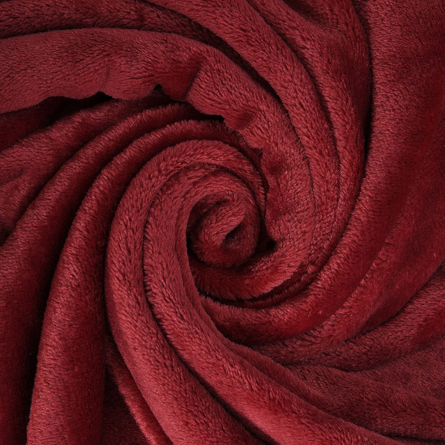 Homesmart Super Soft Flannel Blanket with Sleeves (Size 215x150 Cm) - Red