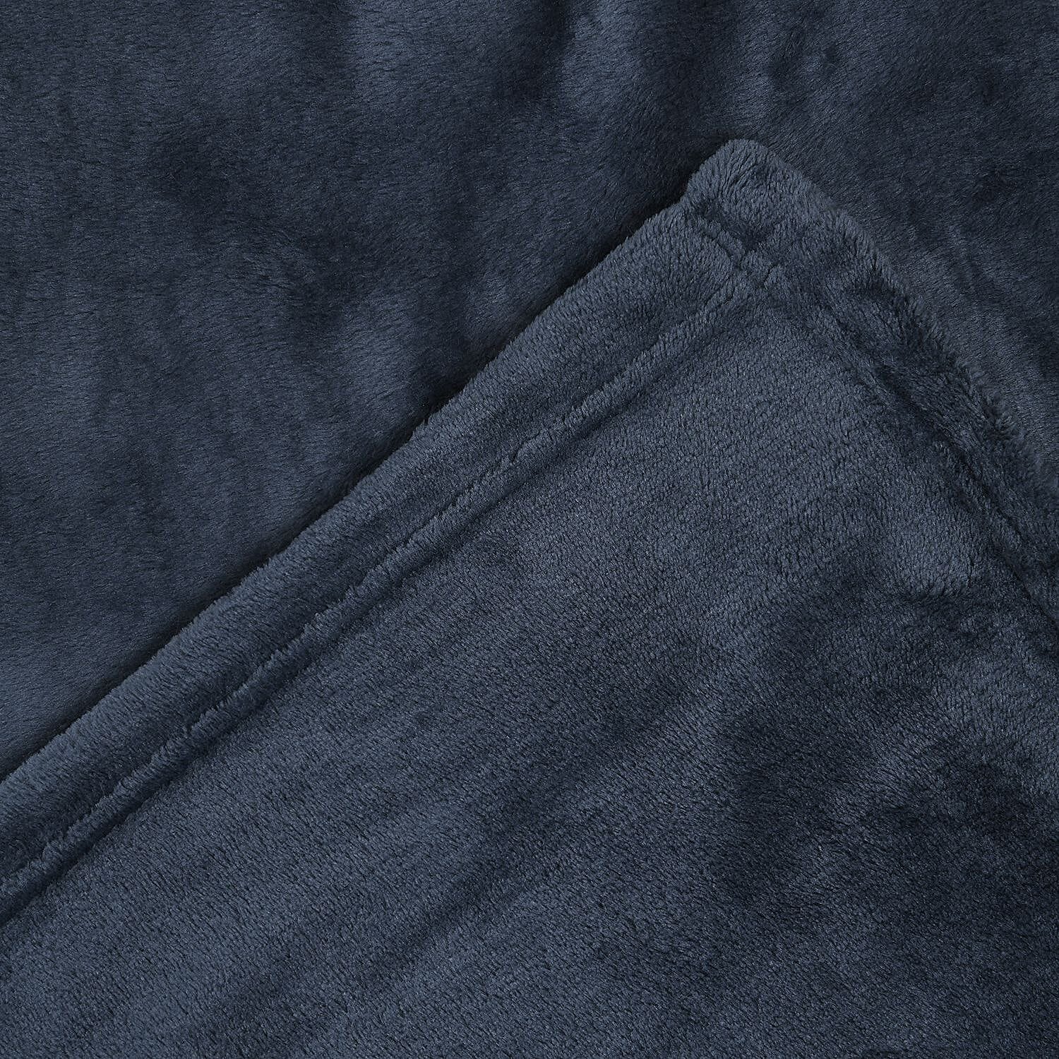 Homesmart Super Soft Flannel Blanket with Sleeves (Size 215x150 Cm) - Navy
